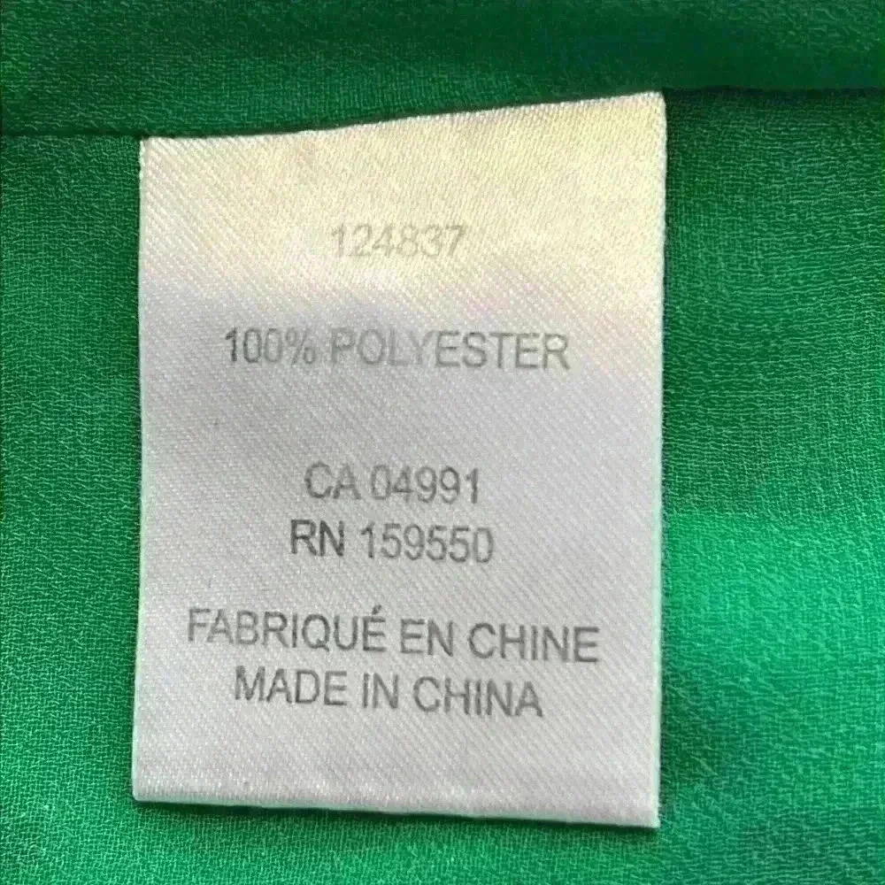 Carolina Belle Blouse Green Women’s Size L Polyester Cap Sleeve Ruffles - Picture 5 of 8